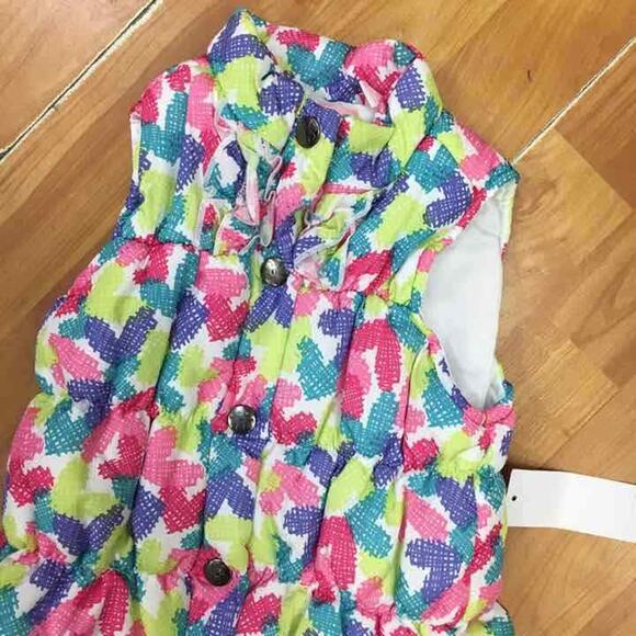 Kids Headquarters Girls Vest Size 12 Mo Colorful Puffy Puffer Pink Blue NEW - Picture 5 of 8